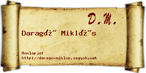 Daragó Miklós névjegykártya